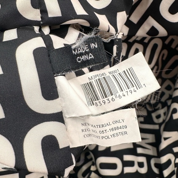 Marc Jacobs Black Quilted Nylon Diaper Tote Bag FLAWS - Picture 3 of 10